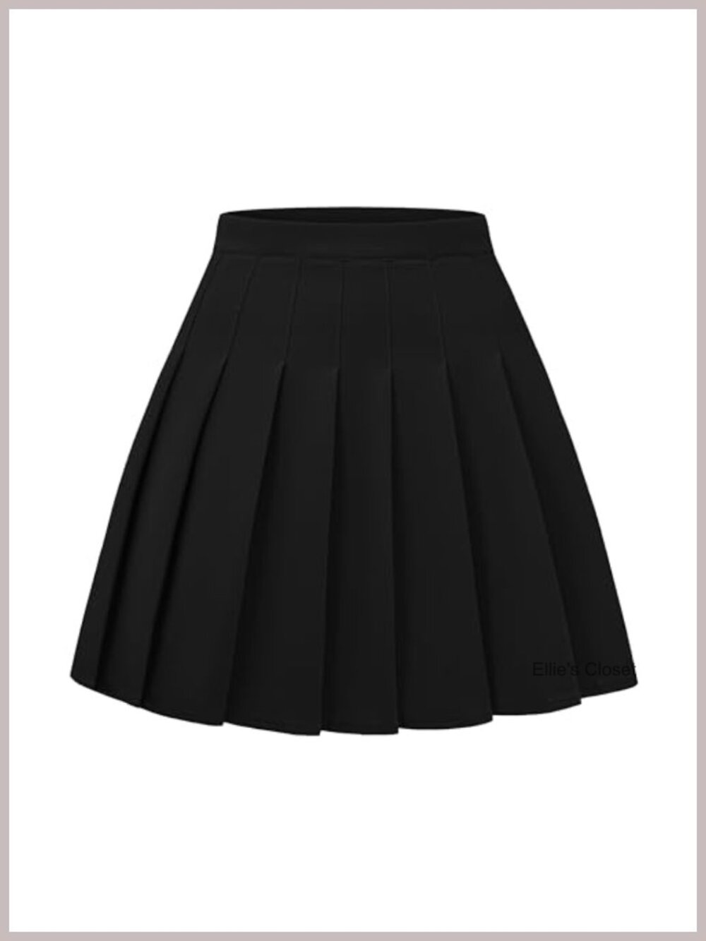 Pleated A-Line Mini Skirt Stretchy Elastic Waist School Uniform Cheer Skater